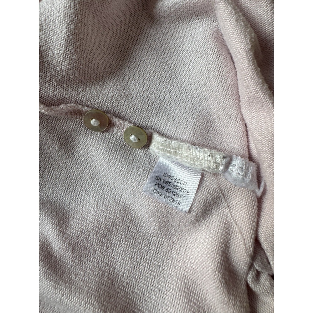 Eileen West Pink Long Sleeve Nightgown Lace Trim Button Front Soft Knit Sz Small - Picture 8 of 8